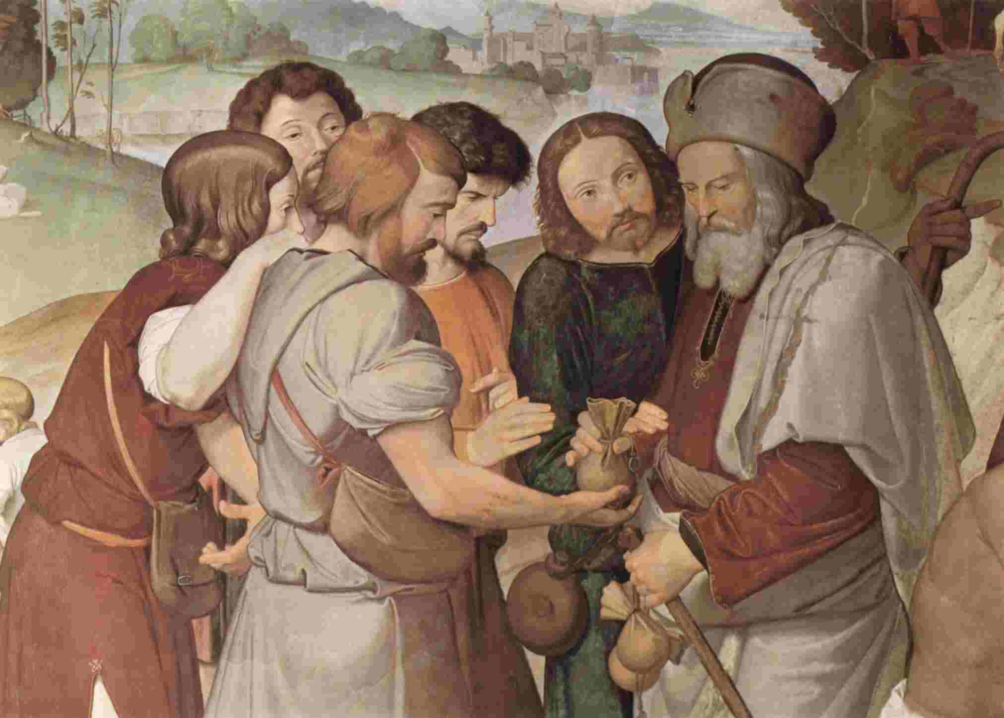 Friedrich Overbeck, La vente de Joseph, détail (Fresque de la Casa Bartholdy, Rome)